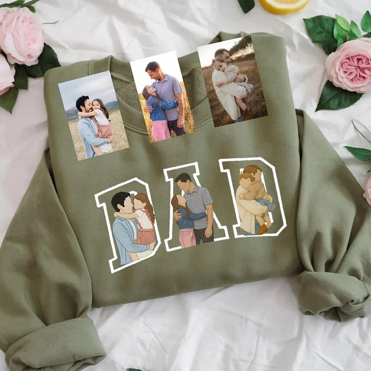 custom-photo-portrait-embroidery-sweatshirt-t-shirt-fathers-day-gift-for-dad