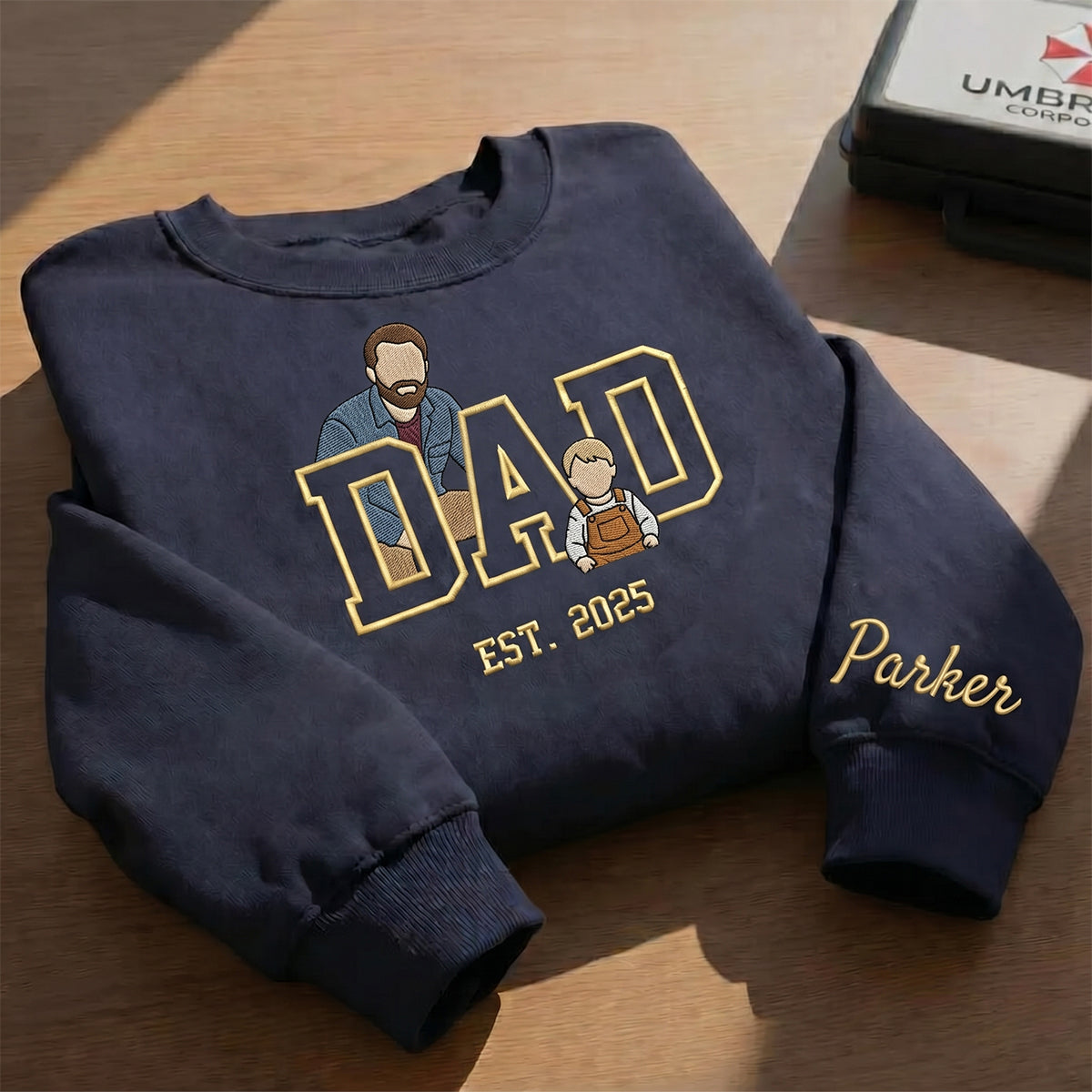 custom-dad-embroidered-sweatshirt-with-childs-name-family-photo-personalized-fathers-day-gift
