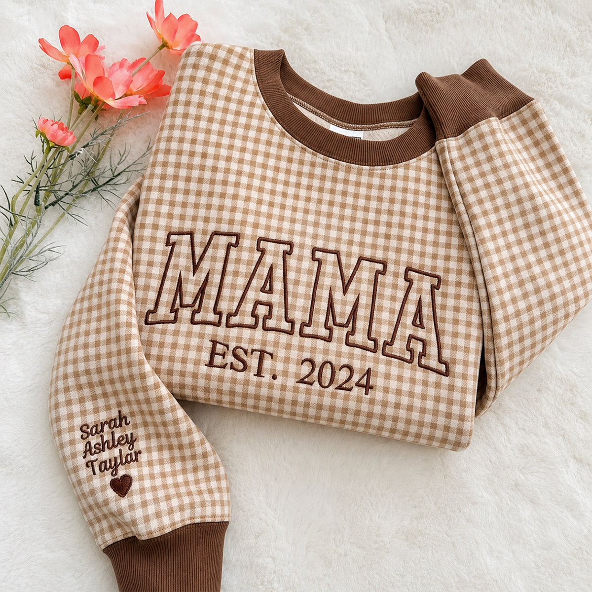 custom-gingham-mama-sweatshirt-personalized-embroidered-gingham-sweatshirt-for-mom-grandma-mimi-pop-pop-est-year-names-on-sleeve-cozy-family-gift