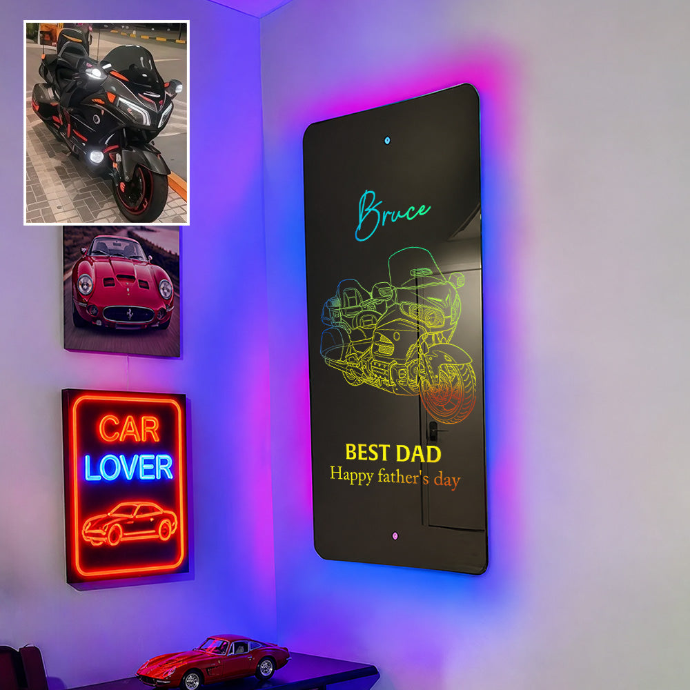 custom-best-dad-led-mirror-light-personalized-car-motorcycle-portrait-gift