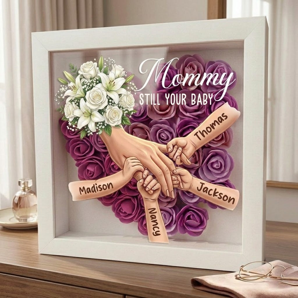 were-always-with-you-white-lily-white-rose-personalized-mom-holding-hands-memorial-shadow-box-mothers-day-remembrance-frame-in-loving-memory-gift