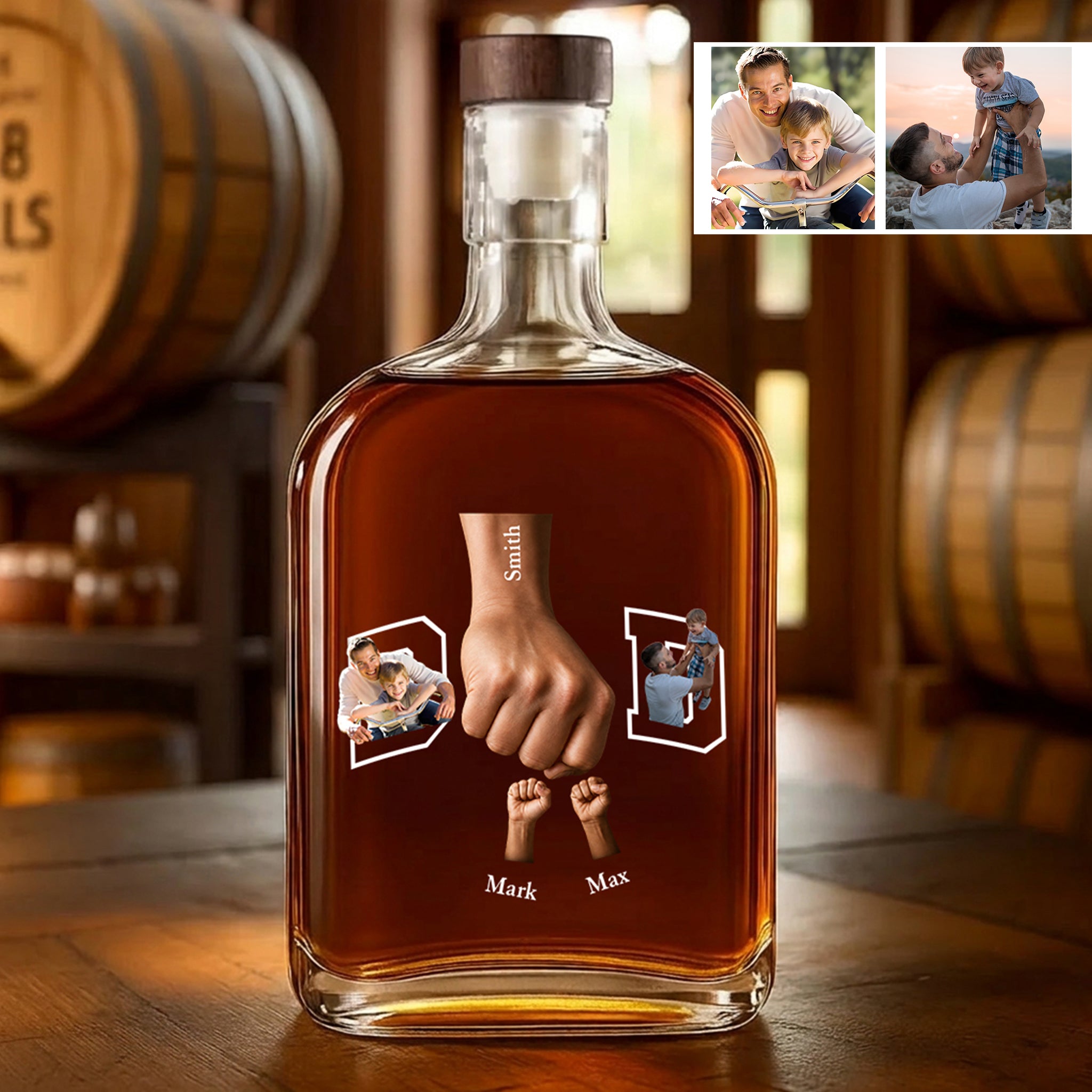 to-my-first-and-forever-hero-custom-fist-bump-with-full-color-photos-whiskey-bottle-best-gift-for-dad-fathers-day-gift
