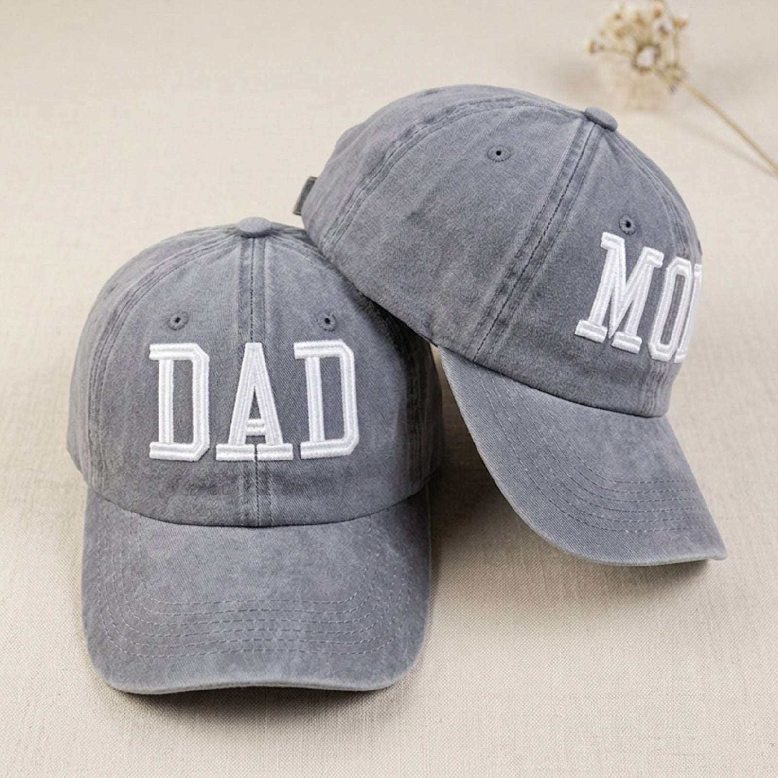 custom-vintage-mom-dad-embroidered-baseball-caps-matching-couple-hats-for-parents