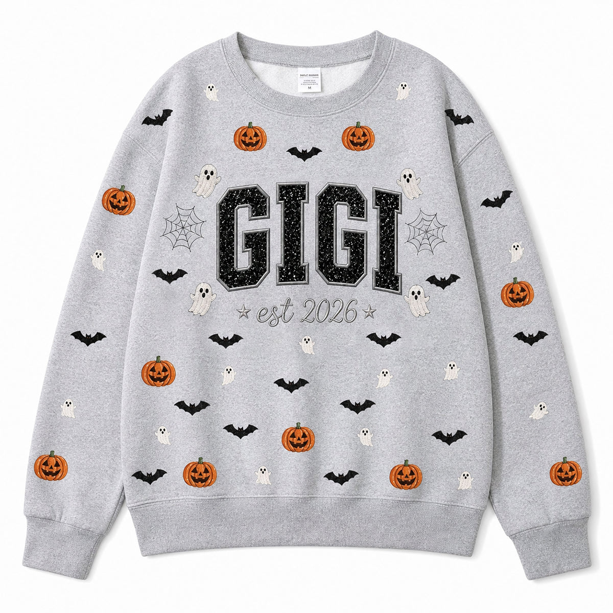 custom-sparkle-mama-halloween-sweatshirt-glitter-embroidered-ghost-pumpkin-pullover