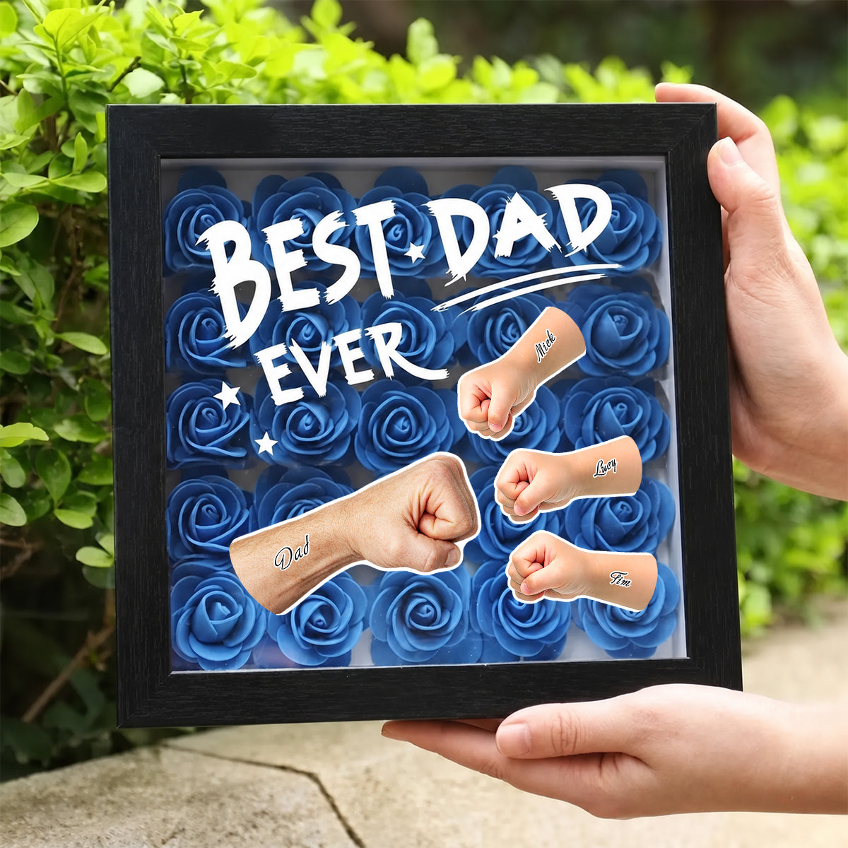 best-dad-ever-personalized-flower-shadow-box-custom-family-fist-bump-gift-with-names-fathers-day-keepsake