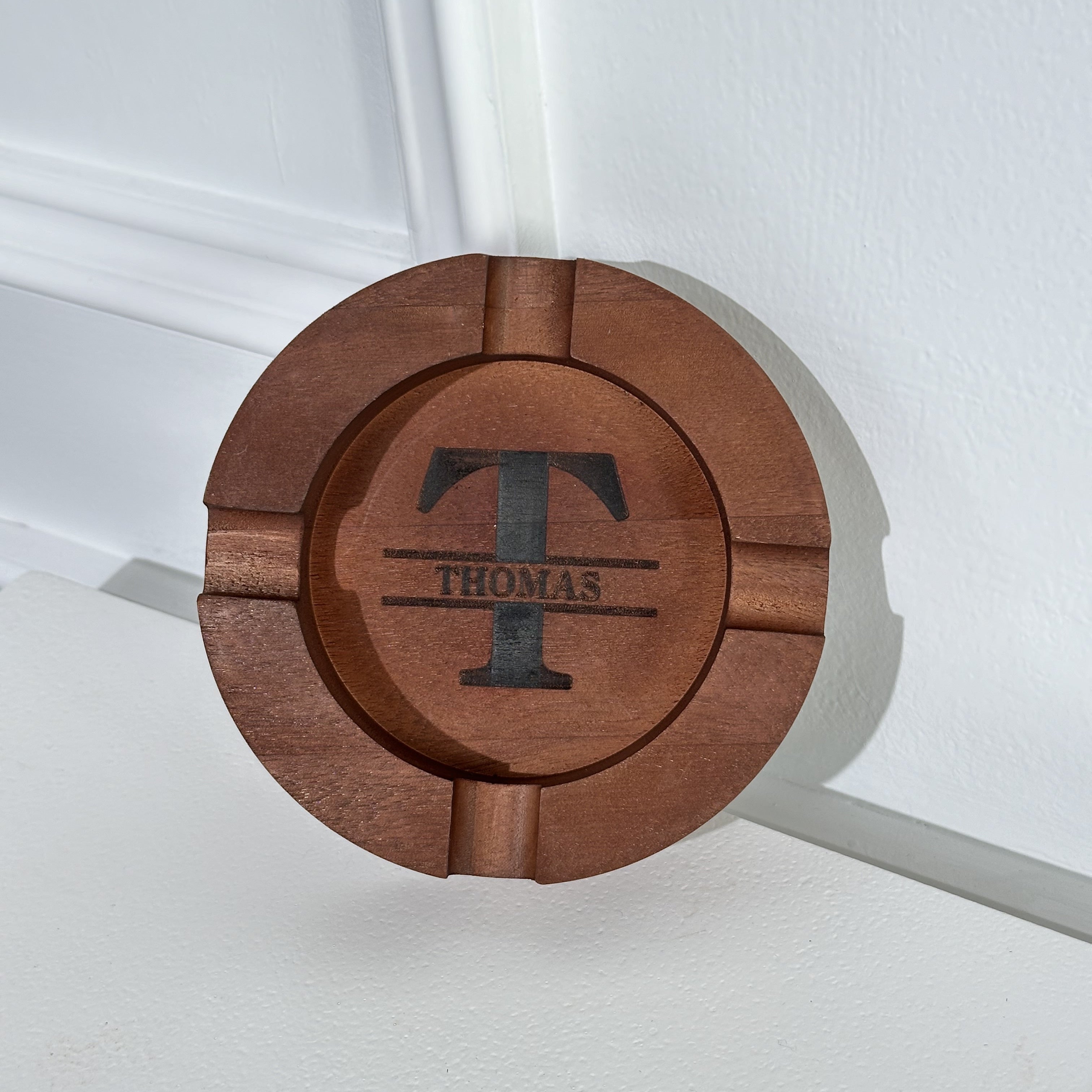 personalized-name-walnut-cigar-ash-tray-setwithout-cigar