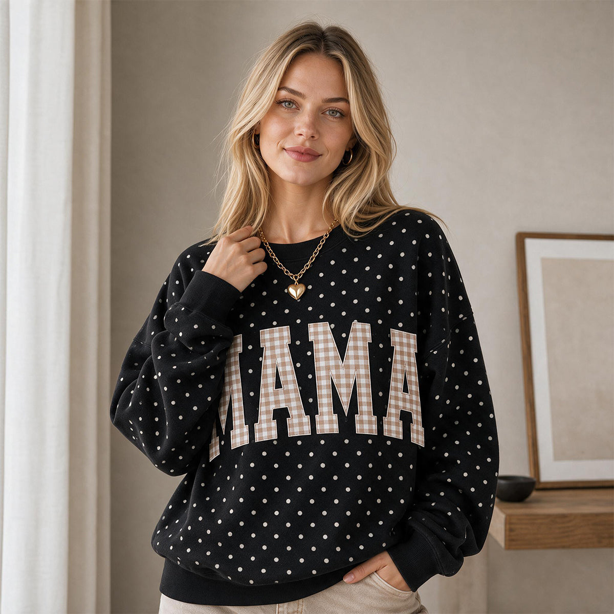 polka-dot-mama-sweatshirt-custom-printed-gingham-mama-pullover-gift-for-mother