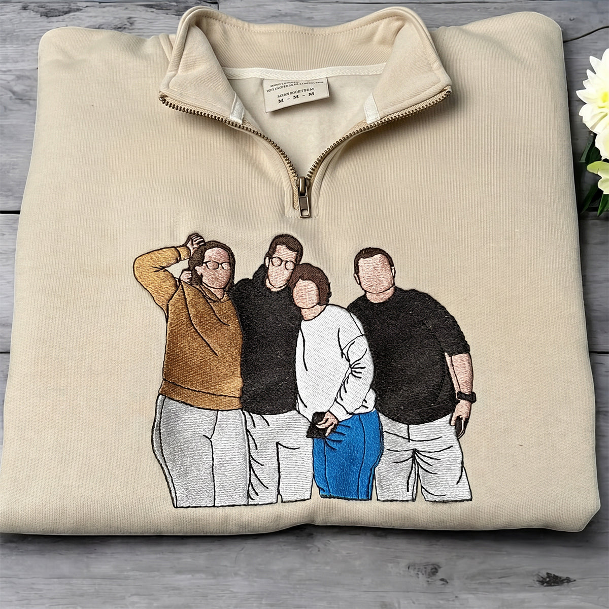 custom-dad-portrait-embroidered-quarter-zip-sweatshirt-personalized-fathers-day-gift-from-photo
