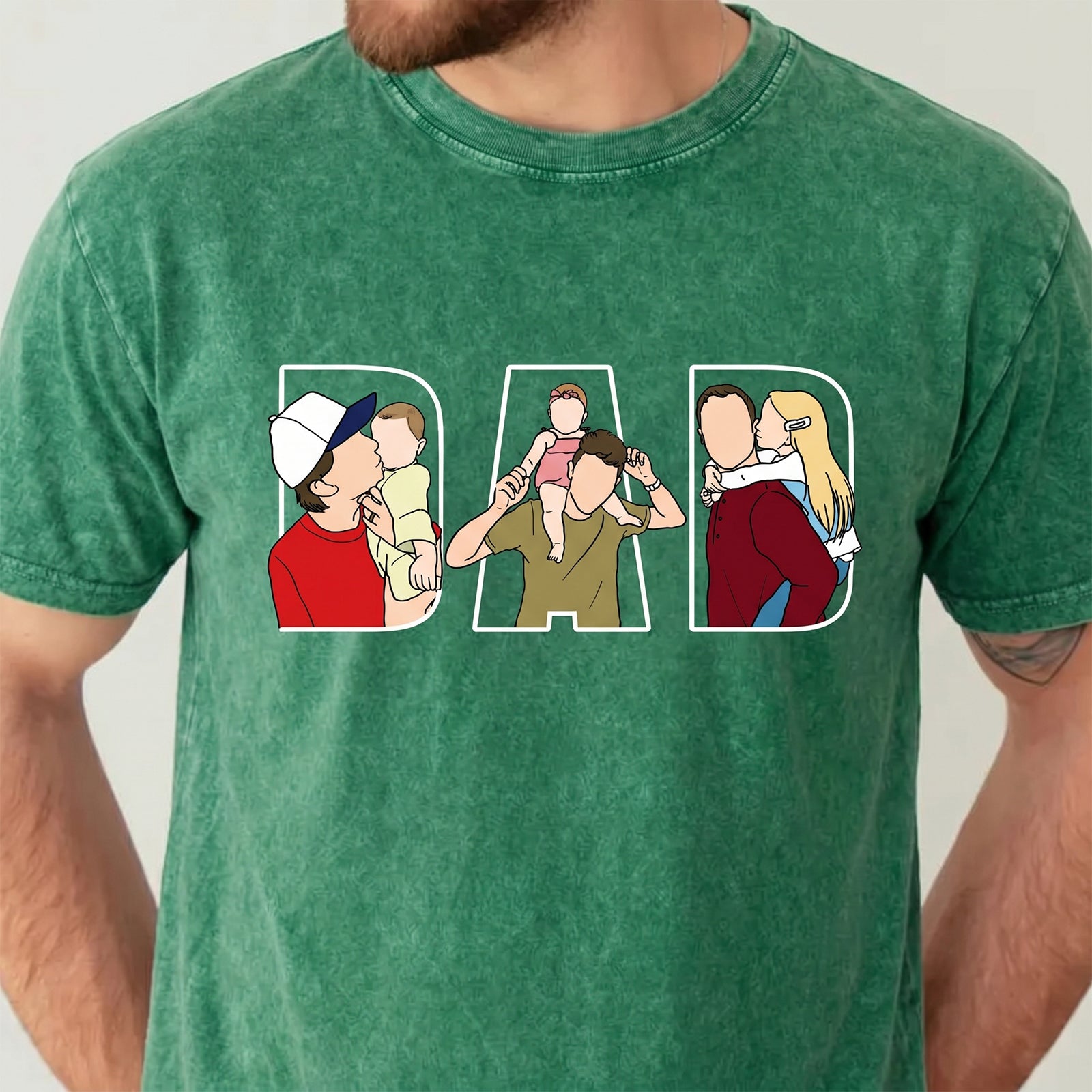 custom-vintage-wash-dad-family-moments-print-t-shirt-retro-fathers-day-gift