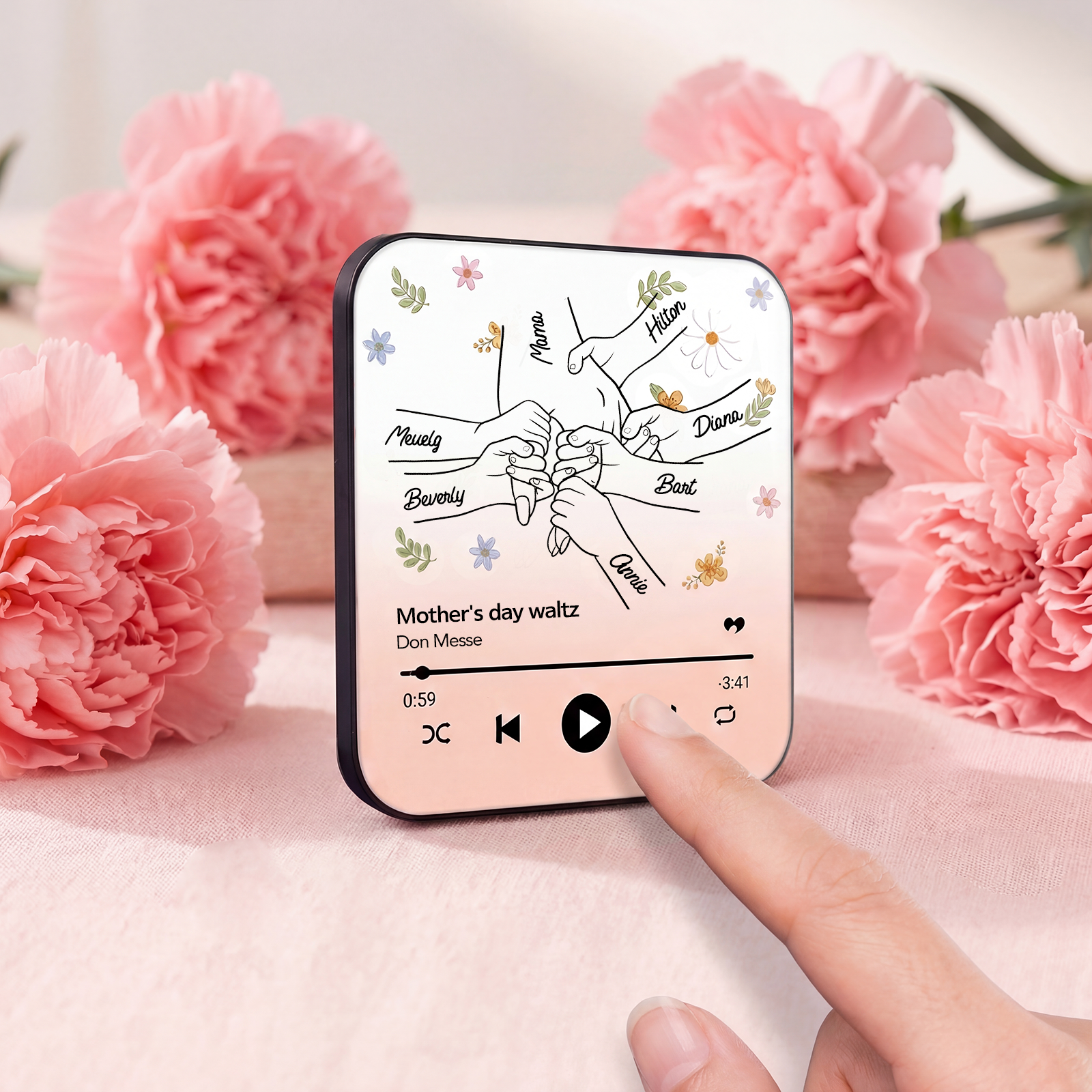 personalised-hand-in-hand-music-fridge-magnet-mothers-day-gifts