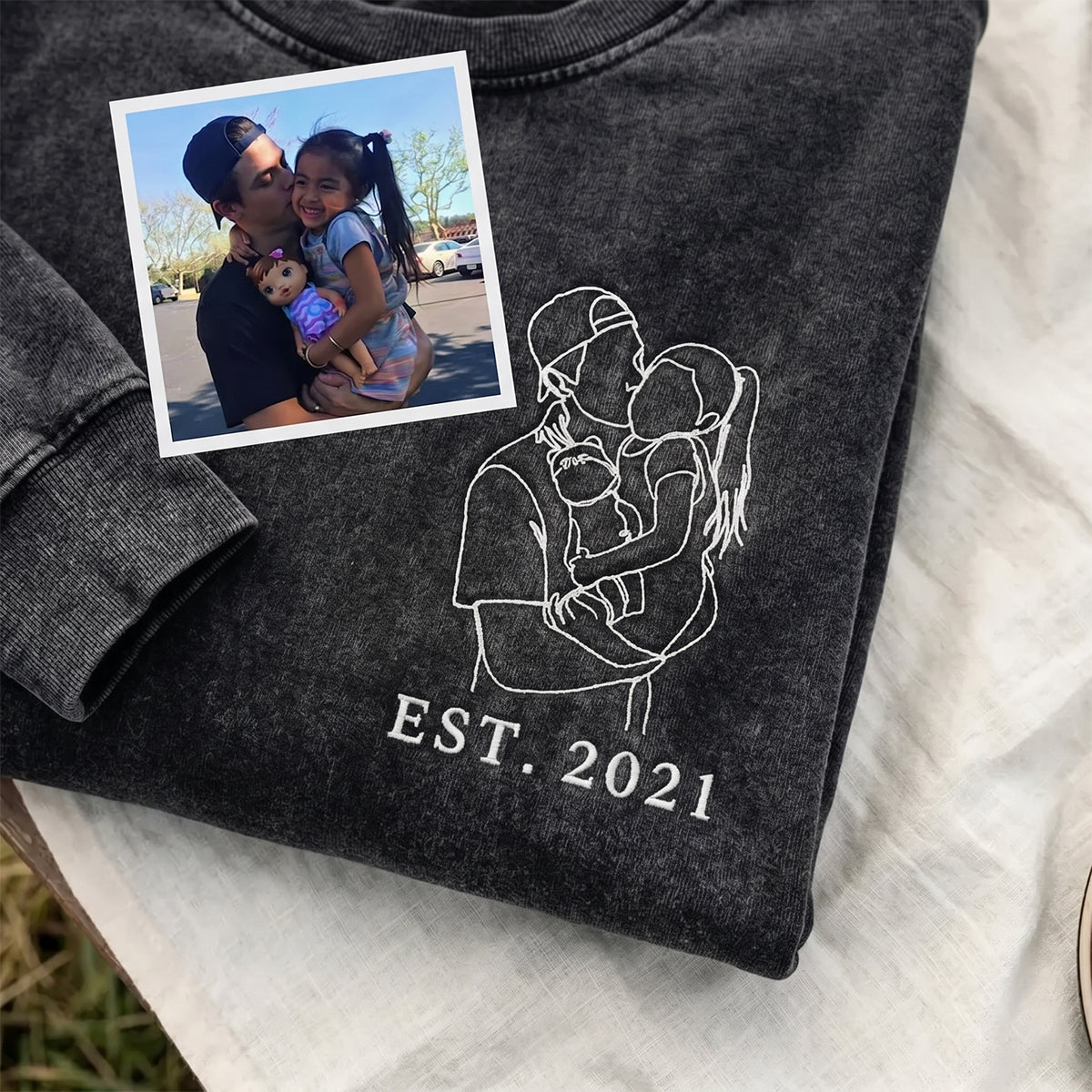 custom-embroidered-photo-portrait-line-art-washed-sweatshirt-fathers-day-gift