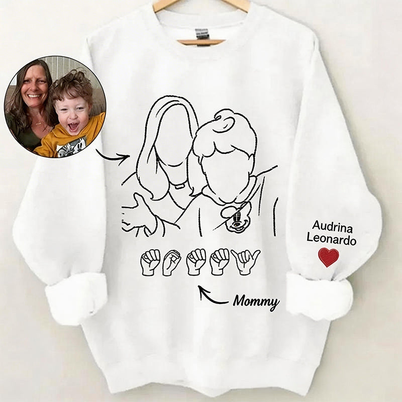 custom-photo-outline-embroidered-sweatshirt-with-sign-language-mothers-day-gift