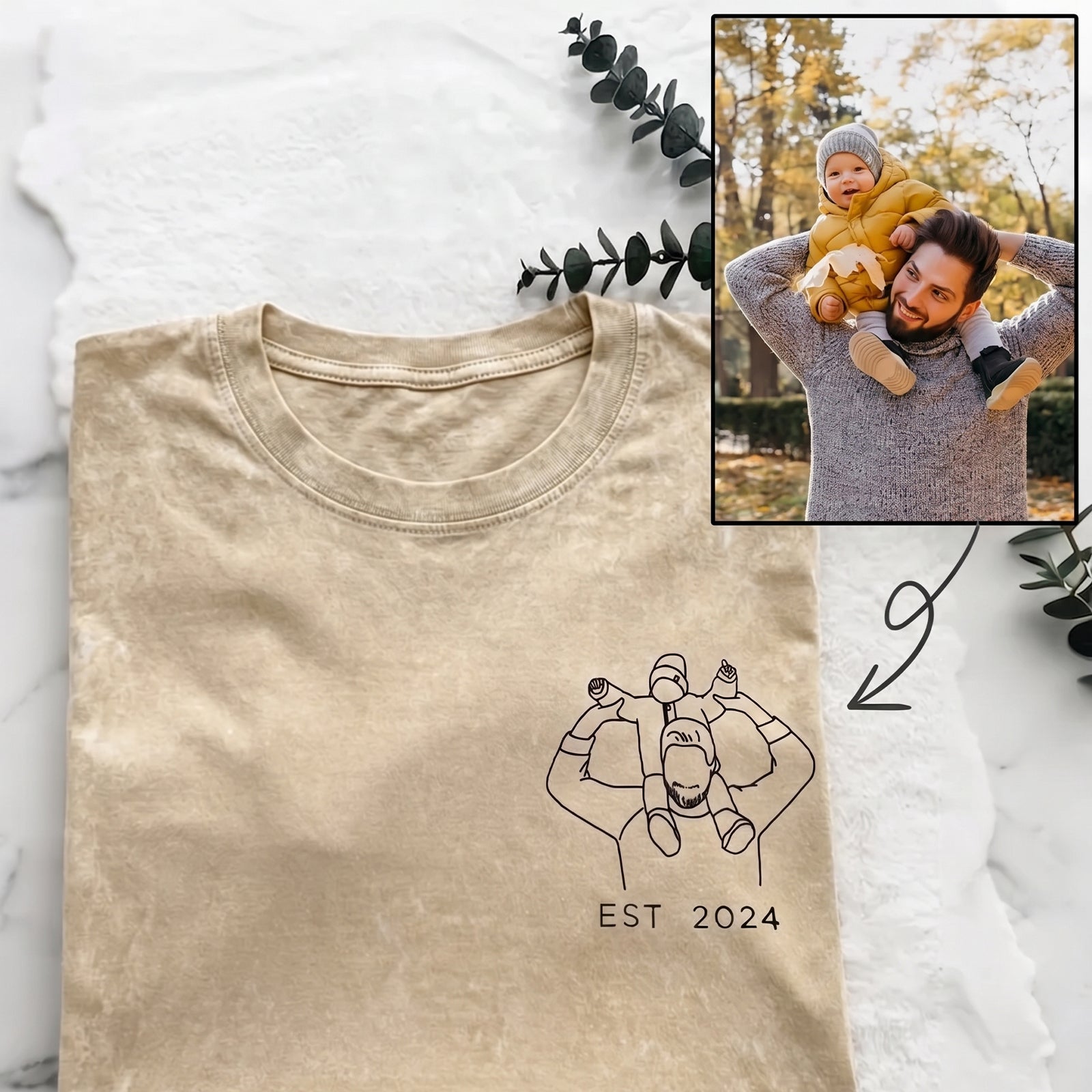 custom-dad-and-me-photo-print-t-shirt-vintage-wash-fathers-day-gift