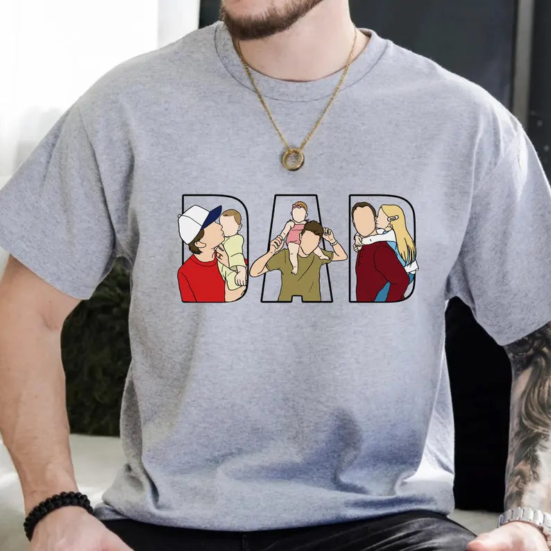 personalized-dad-shirt-personalized-portrait-gift-for-dad-dad-portrait-line-art-shirt-fathers-day-gifts-from-wife-fathers-day-t-shirt