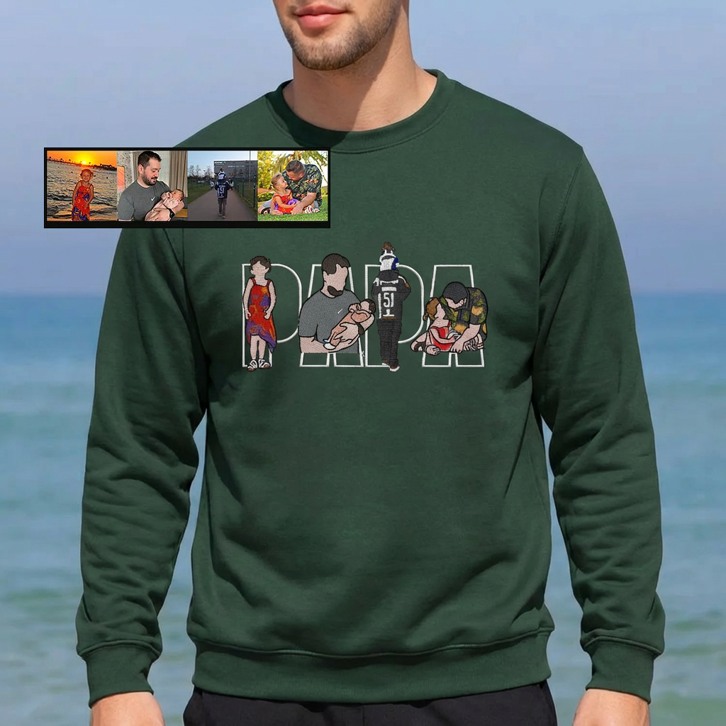 custom-photo-portrait-embroidery-sweatshirt-t-shirt-gift-for-dad-mom-family