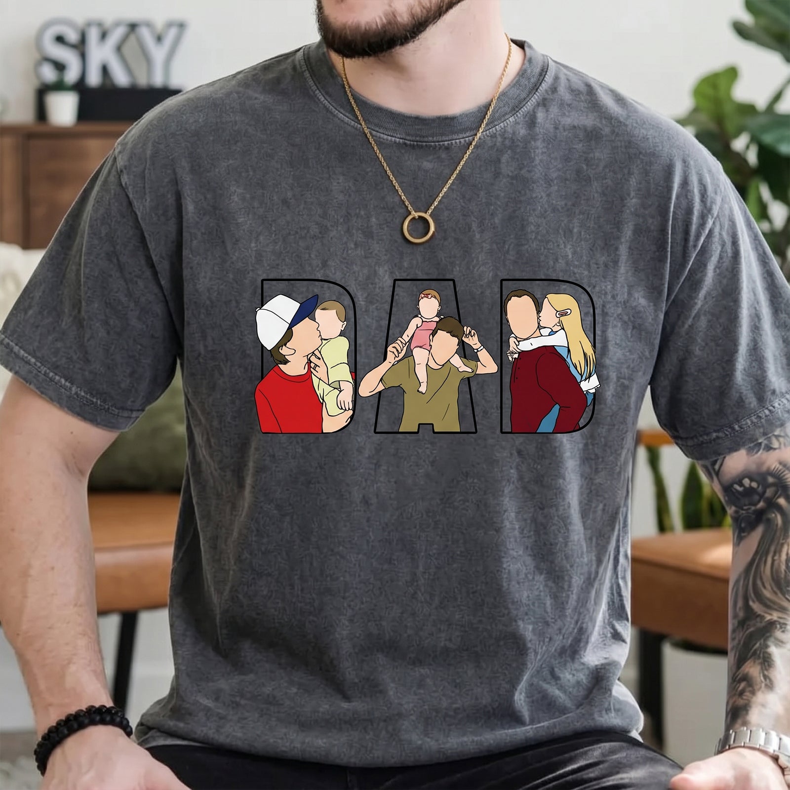 custom-vintage-wash-dad-family-moments-print-t-shirt-retro-fathers-day-gift