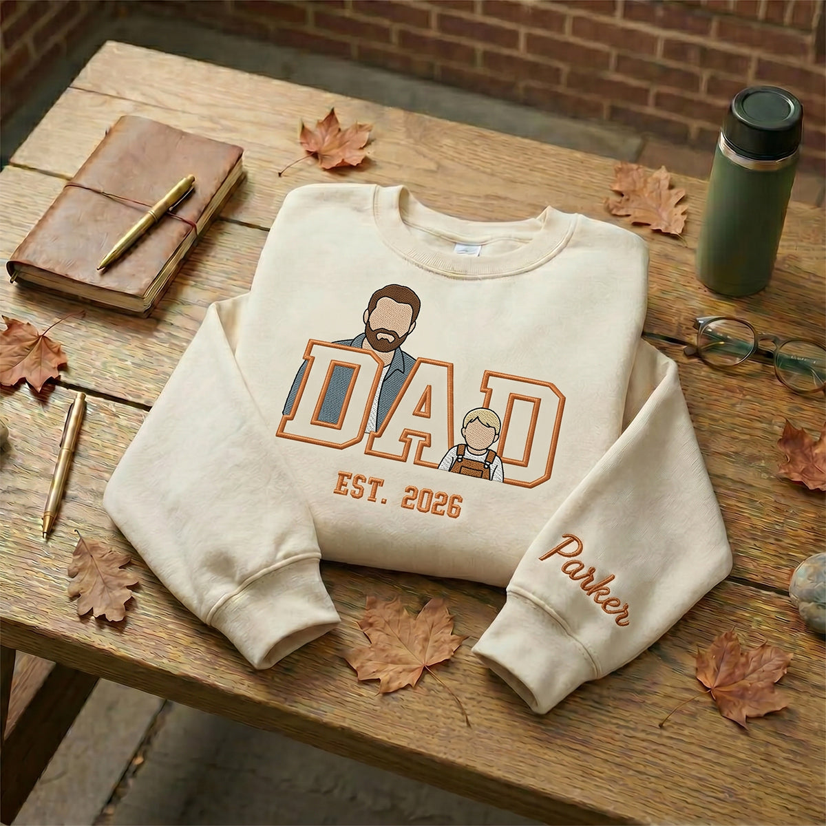 custom-dad-embroidered-sweatshirt-with-childs-name-family-photo-personalized-fathers-day-gift