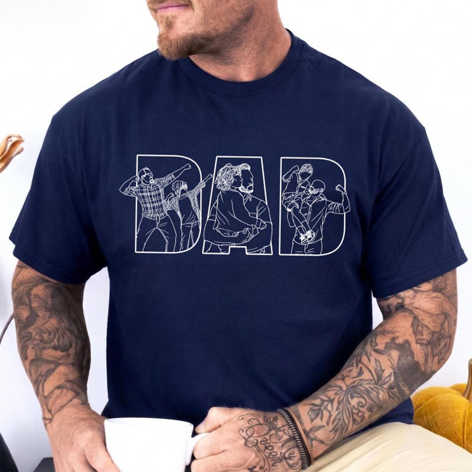 custom-dad-outline-design-shirt-fathers-day-gift-with-photo