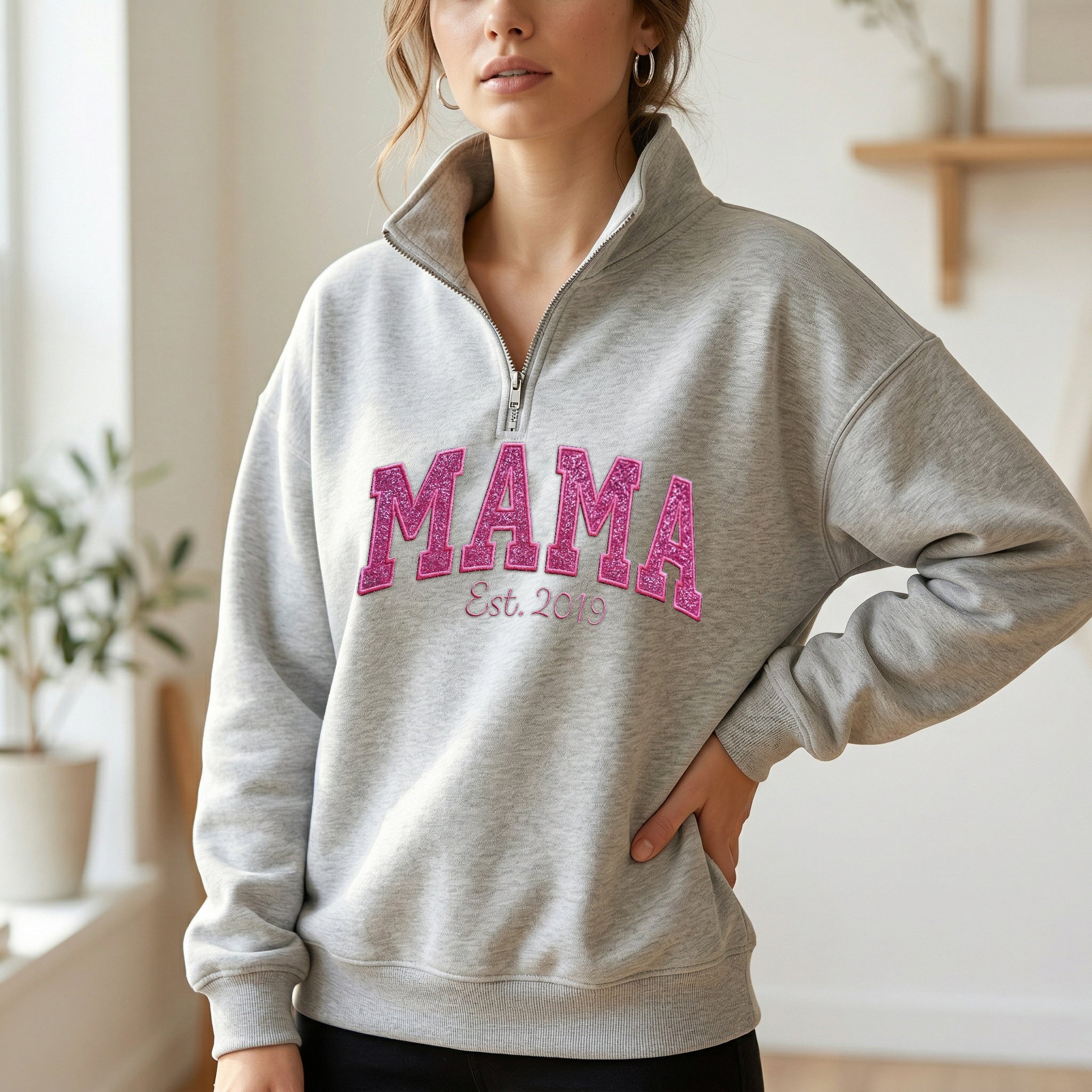 custom-embroidered-applique-glitter-mama-quarter-zip-sweater-gift-for-mom