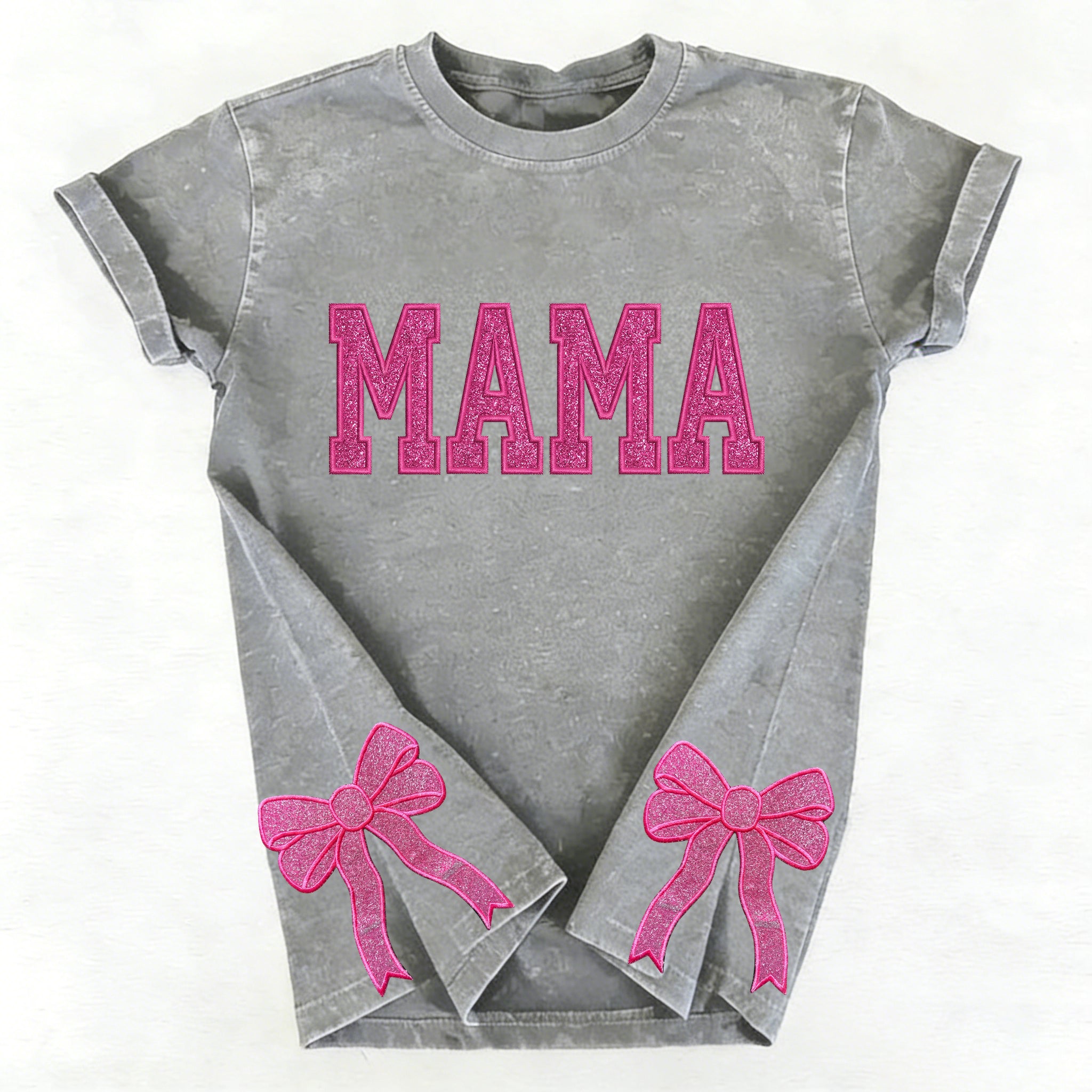 custom-trendy-and-cute-mama-embroidered-glitter-side-bow-washed-sweatshirt-mothers-day-gift