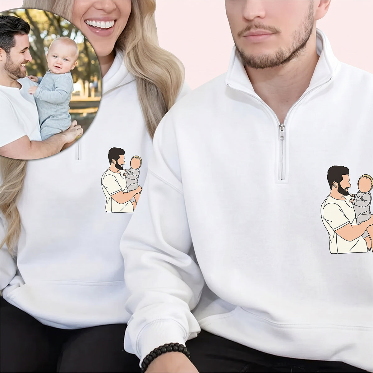 custom-dad-portrait-embroidered-quarter-zip-sweatshirt-personalized-fathers-day-gift-from-photo