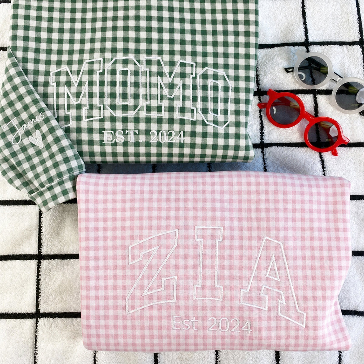 custom-gingham-mama-sweatshirt-personalized-embroidered-gingham-sweatshirt-for-mom-grandma-mimi-pop-pop-est-year-names-on-sleeve-cozy-family-gift