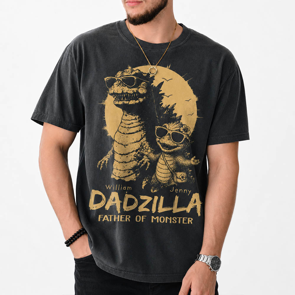 personalized-dadzilla-t-shirt-father-day-gifts-for-dad-funny-papa-tshirt-cool-daddy-dinosaur-tee-new-art