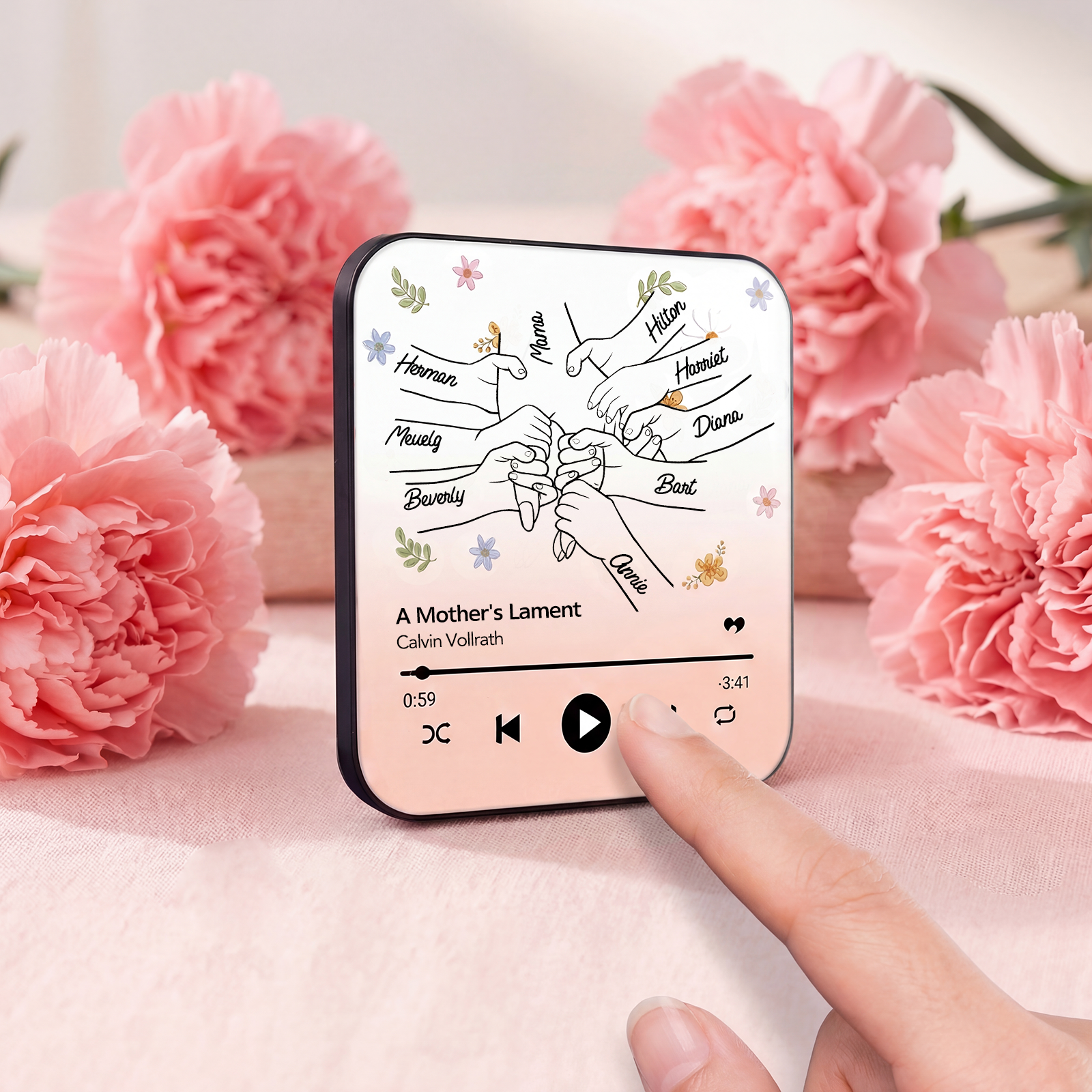 personalised-hand-in-hand-music-fridge-magnet-mothers-day-gifts