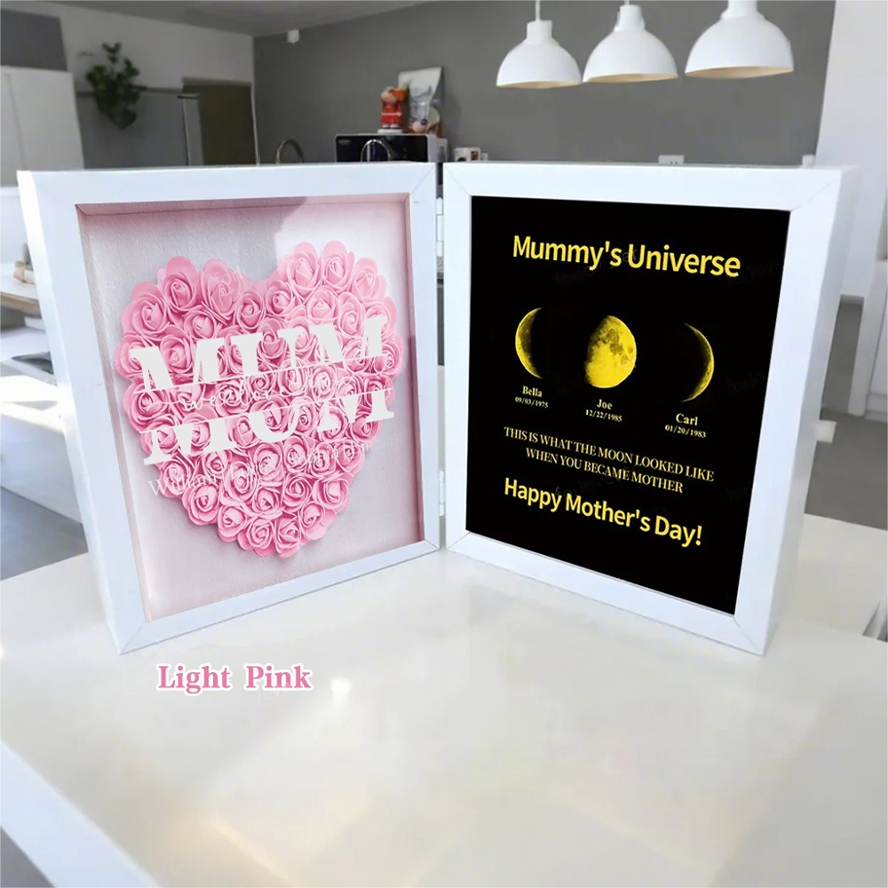 mum-we-love-you-with-real-moon-phase-anniversary-calendar-mummys-universe-personalized-heart-shape-flower-shadow-box