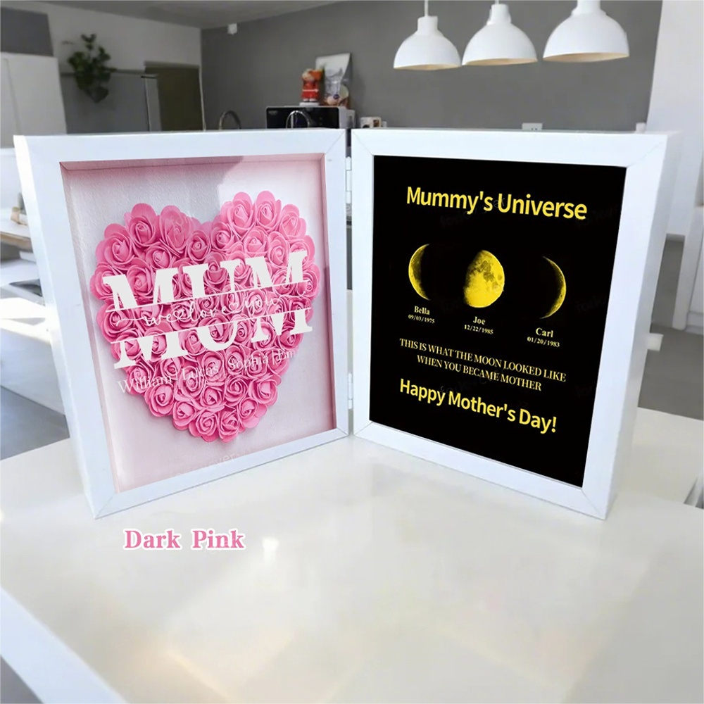 mum-we-love-you-with-real-moon-phase-anniversary-calendar-mummys-universe-personalized-heart-shape-flower-shadow-box