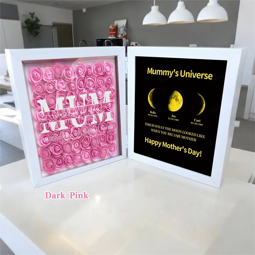 mum-we-love-you-with-real-moon-phase-anniversary-calendar-mummys-universe-personalized-heart-shape-flower-shadow-box