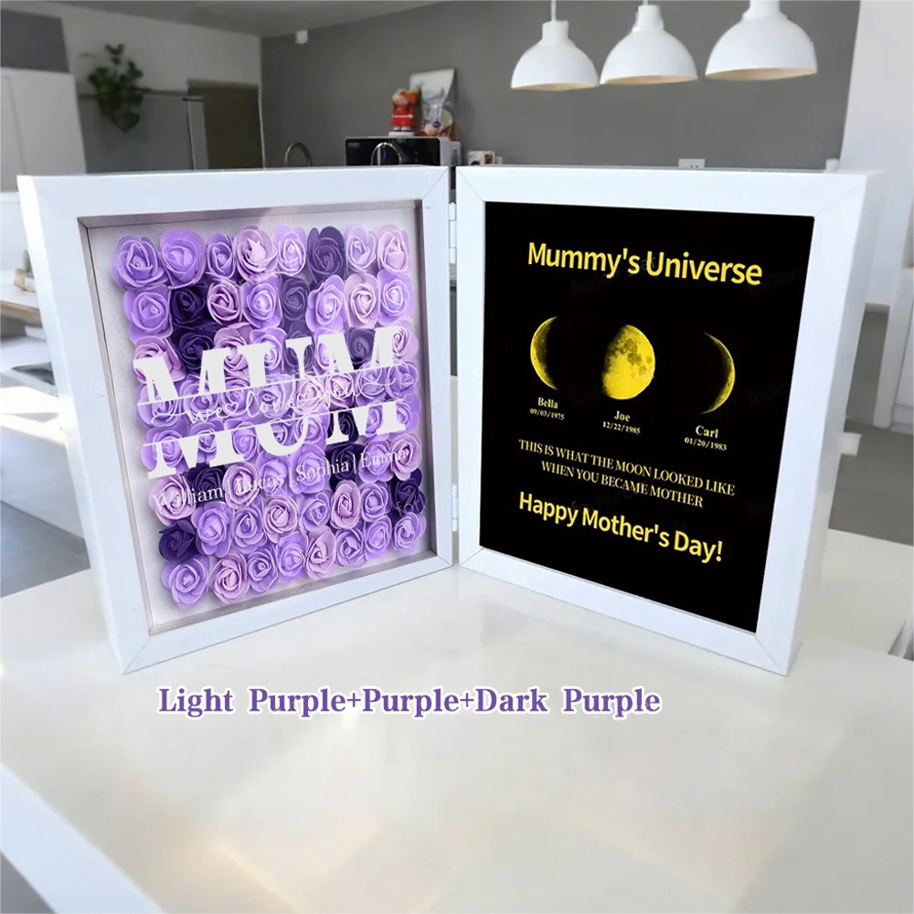 mum-we-love-you-with-real-moon-phase-anniversary-calendar-mummys-universe-personalized-heart-shape-flower-shadow-box