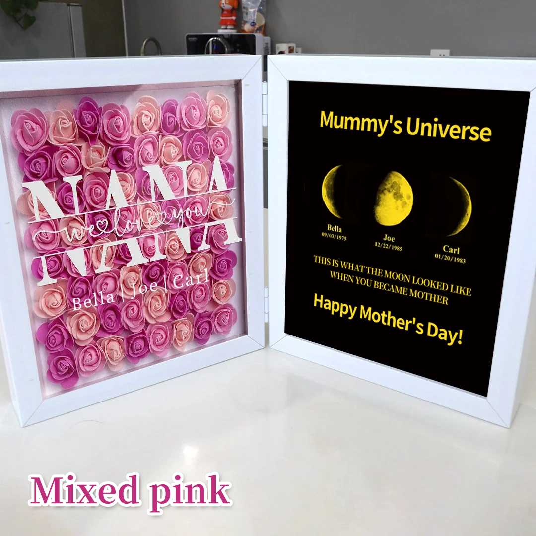 mum-we-love-you-with-real-moon-phase-anniversary-calendar-mummys-universe-personalized-heart-shape-flower-shadow-box
