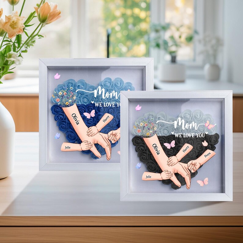 personalized-handprints-mom-and-children-flower-shadow-box-mothers-day-gifts