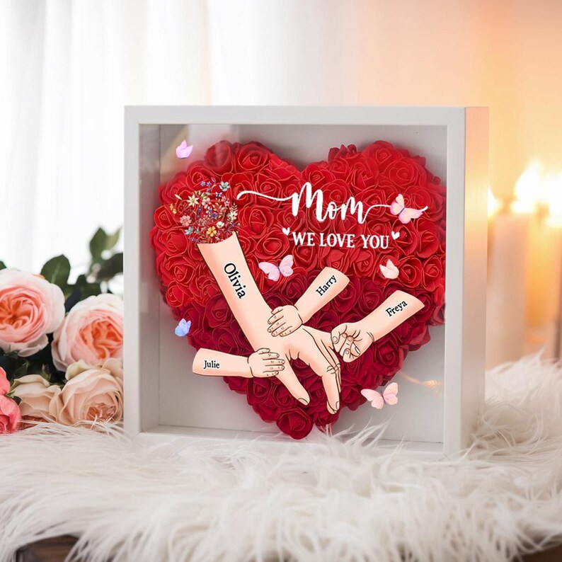 personalized-handprints-mom-and-children-flower-shadow-box-mothers-day-gifts