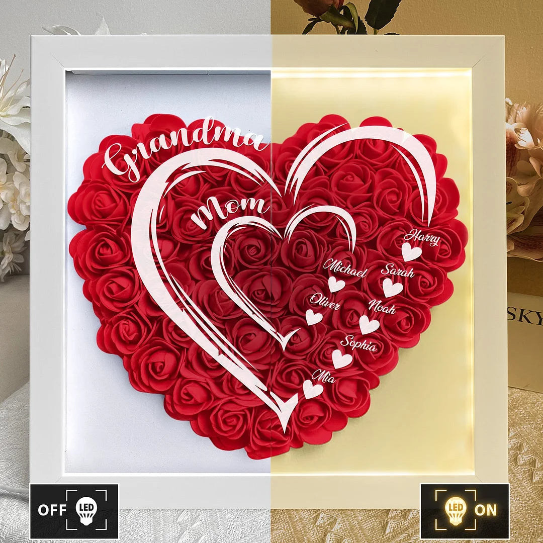 mom-grandma-hearts-custom-kids-names-personalized-flower-shadow-box-with-led-light-mothers-day-gifts