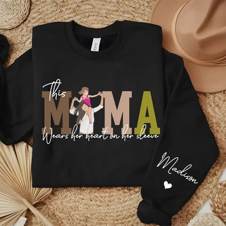 mom-wears-her-heart-on-her-sleeves-custom-print-hoodie-mama-and-kids-portrait