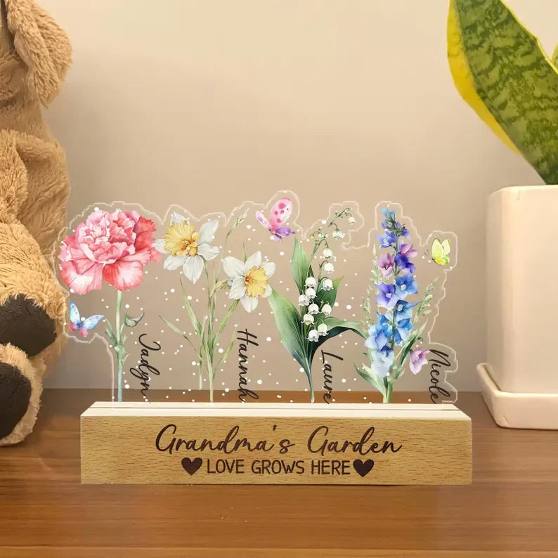 customized-grandmas-garden-led-night-light-birth-month-flower-family-led-light-mama-garden-light-mothers-day-gift