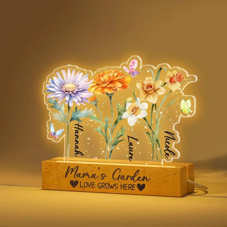 customized-grandmas-garden-led-night-light-birth-month-flower-family-led-light-mama-garden-light-mothers-day-gift