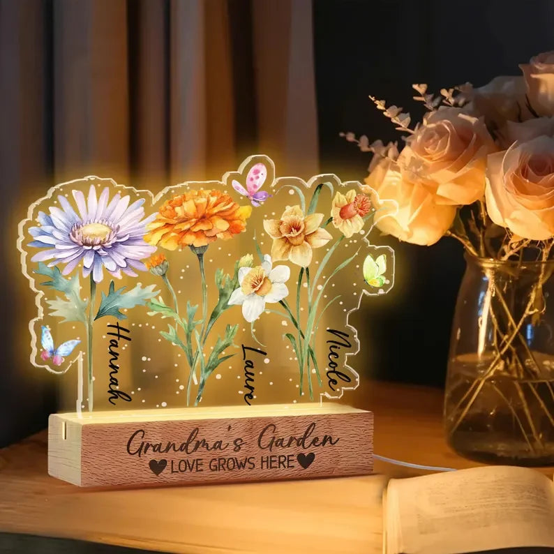 customized-grandmas-garden-led-night-light-birth-month-flower-family-led-light-mama-garden-light-mothers-day-gift