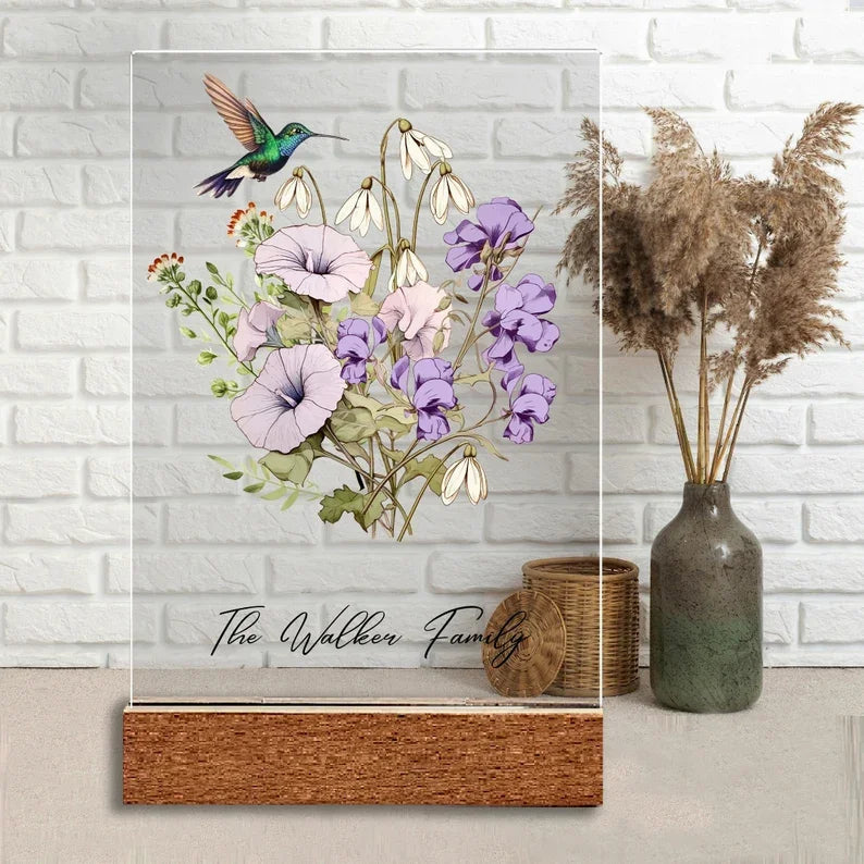 birth-flower-family-bouquet-birth-month-flower-art-custom-hand-drawn-art-birth-month-flower-print-personalized-gift
