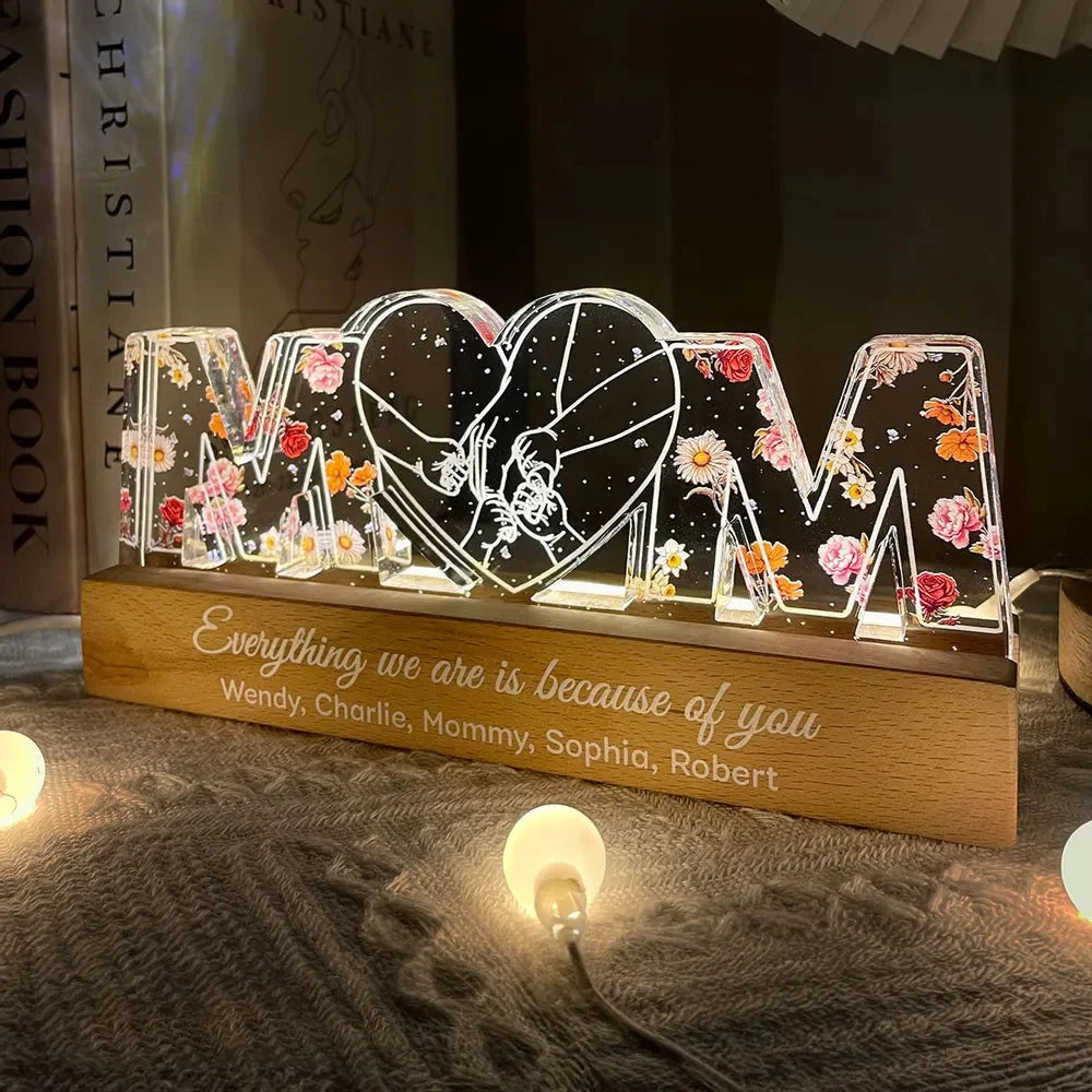mom-holds-kids-hands-everything-we-are-is-because-of-you-personalized-3d-led-light-wooden-base-gift-for-mom-mothers-day-gift