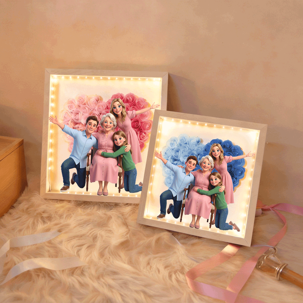 personalized-flower-shadow-box-custom-comic-style-photo-gift-for-mom-gift-for-mothers-day