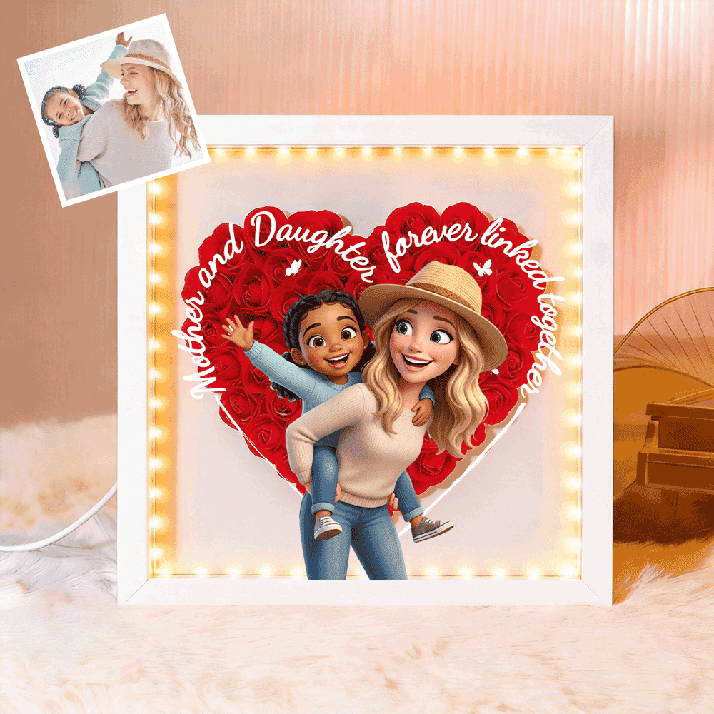 mother-daughter-forever-linked-together-flower-shadow-box-personalized-photo-gift-for-mom-perfect-mother-s-day-gift
