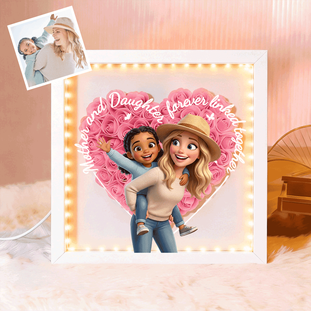 mother-daughter-forever-linked-together-flower-shadow-box-personalized-photo-gift-for-mom-perfect-mother-s-day-gift