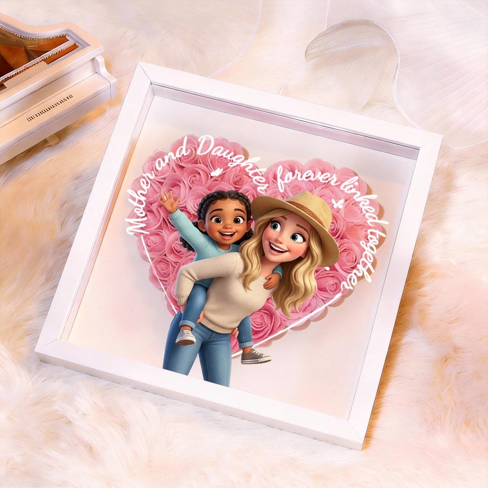mother-daughter-forever-linked-together-flower-shadow-box-personalized-photo-gift-for-mom-perfect-mother-s-day-gift