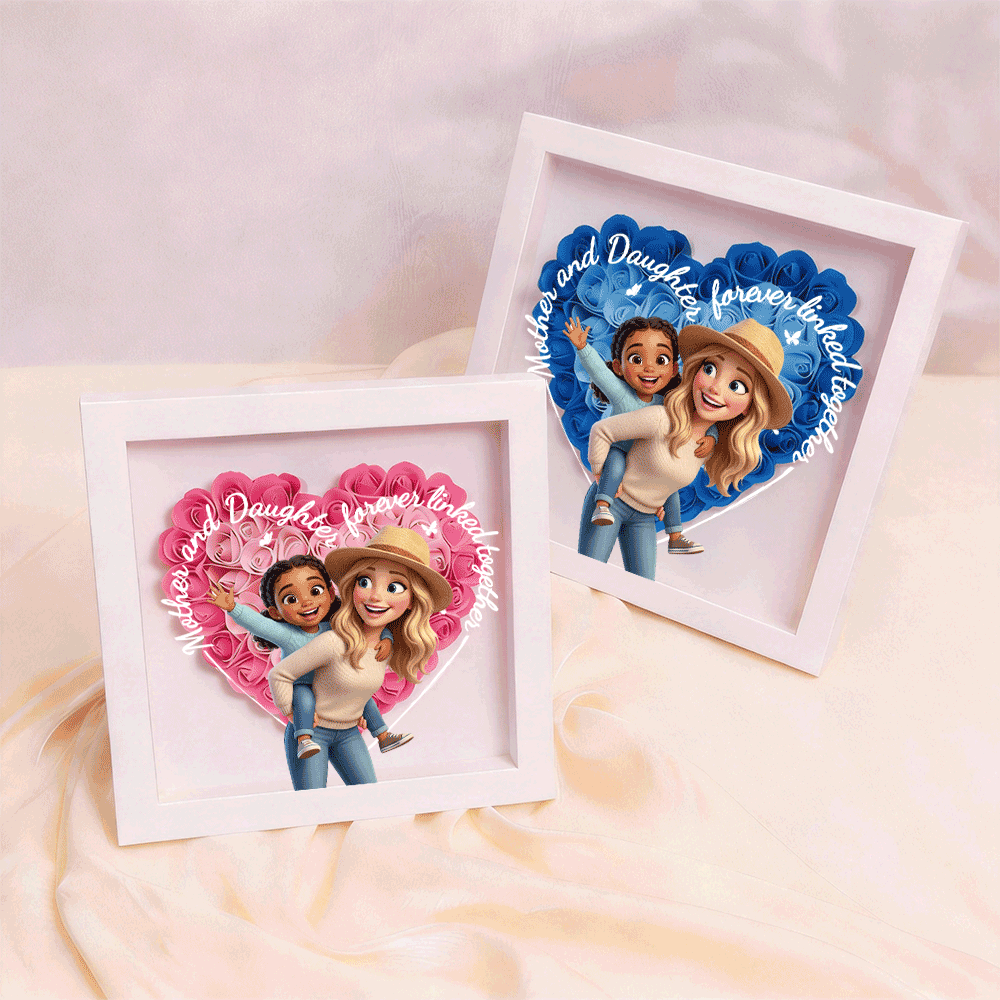 mother-daughter-forever-linked-together-flower-shadow-box-personalized-photo-gift-for-mom-perfect-mother-s-day-gift