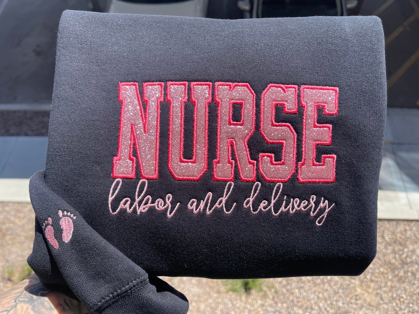 custom-glitter-embroidered-nurse-sweatshirt-gift-for-mom