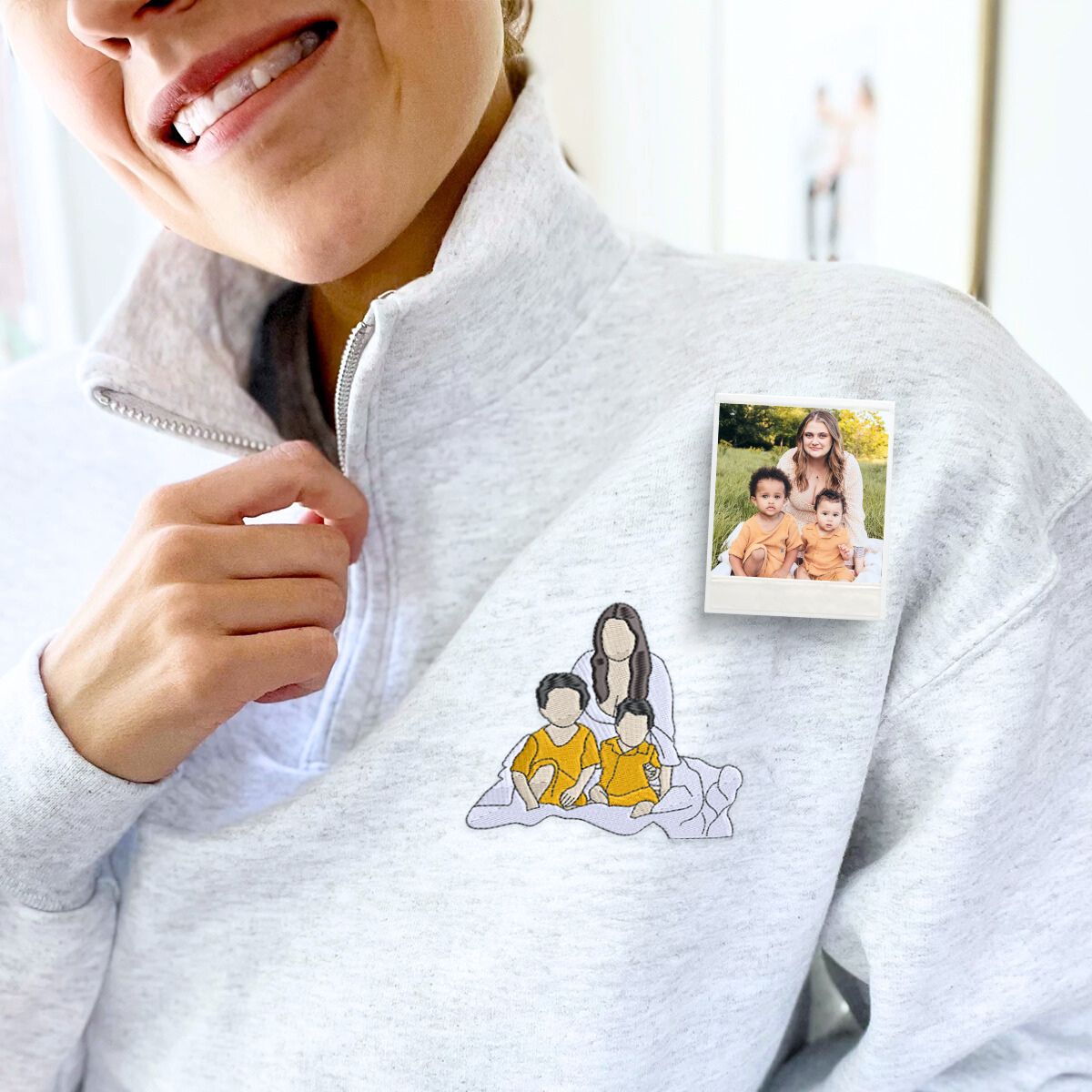 custom-photo-embroidered-quarter-zip-sweatshirt-personalized-gift-for-mom-grandma