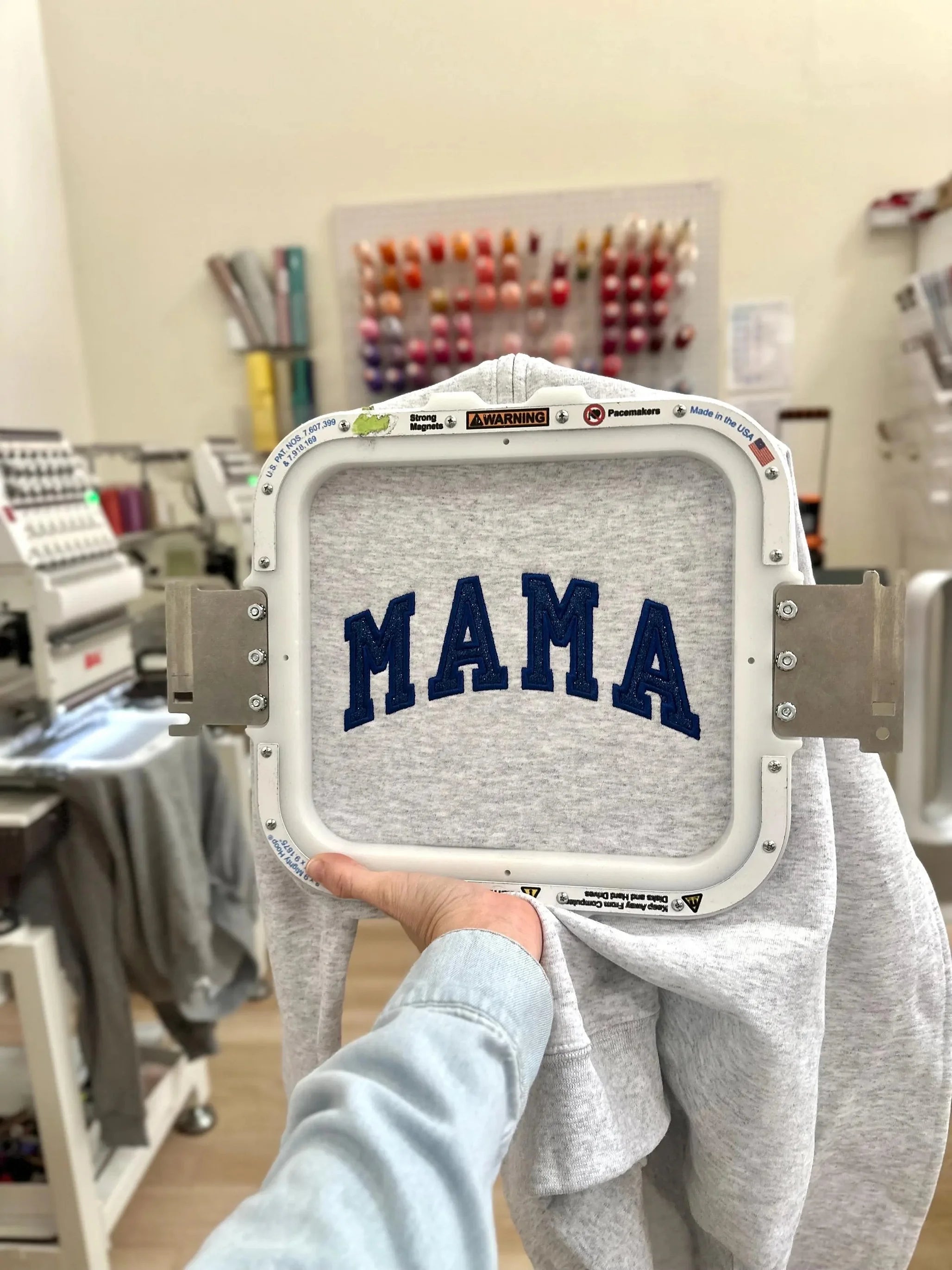 custom-embroidered-applique-glitter-mama-quarter-zip-sweater-gift-for-mom